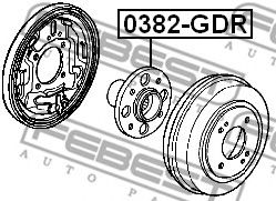 Ступиця колеса FEBEST 0382-GDR - Фото 1