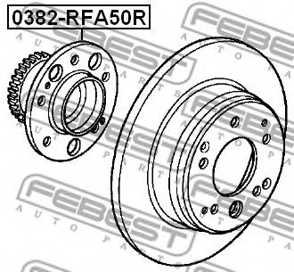 Ступица колеса FEBEST 0382-RFA50R - Фото 1