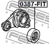 Натяжной ролик поликлинового ремня FEBEST 0387-FIT - Фото 1