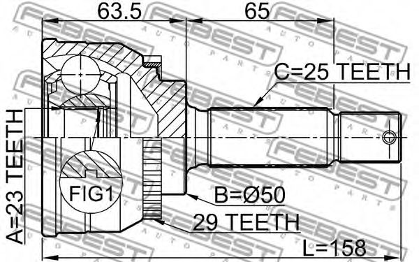 ШРУС FEBEST 0410-005A29 - Фото 1