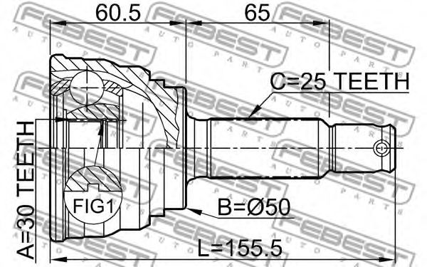 ШРУС FEBEST 0410-007 - Фото 1