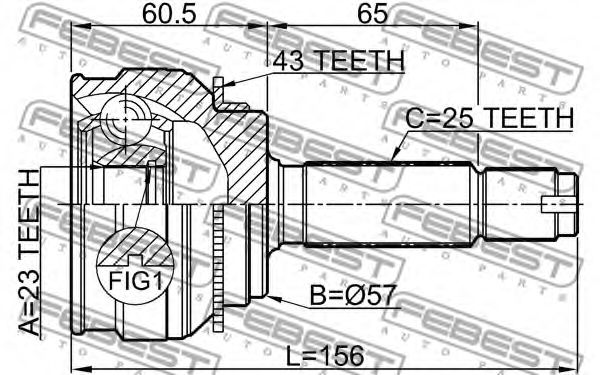 ШРКШ FEBEST 0410-035A43 - Фото 1