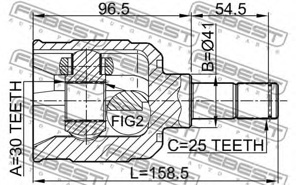 ШРКШ FEBEST 0411-CK - Фото 1