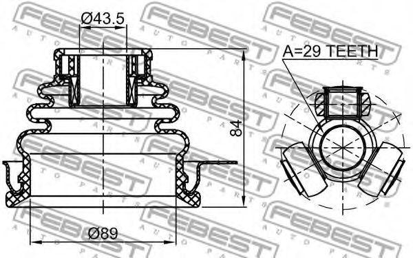 ШРКШ FEBEST 0411-DALH - Фото 1
