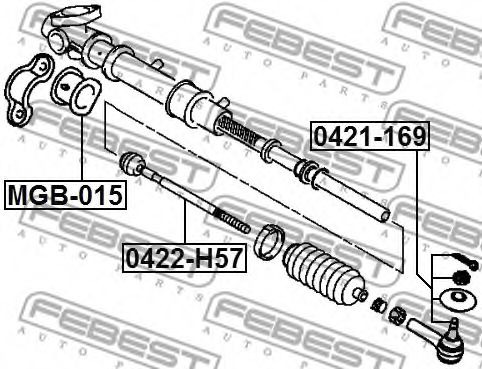 Рулевая тяга FEBEST 0422-H57 - Фото 1