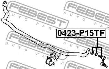 Тяга / стійка стабілізатора FEBEST 0423-P15TF - Фото 1