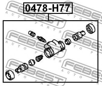 Колесный тормозной цилиндр FEBEST 0478-H77 - Фото 1