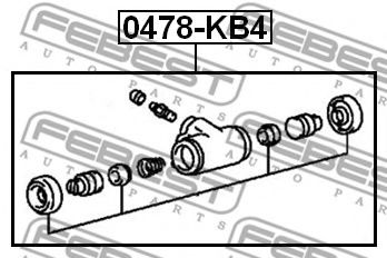 Колесный тормозной цилиндр FEBEST 0478-KB4 - Фото 1