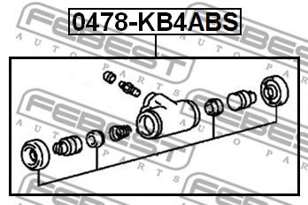Колесный тормозной цилиндр FEBEST 0478-KB4ABS - Фото 1