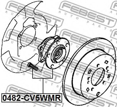 Ступица колеса FEBEST 0482-CV5WMR - Фото 1