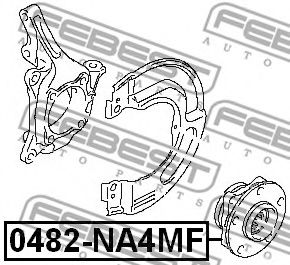 Ступица колеса FEBEST 0482-NA4MF - Фото 1