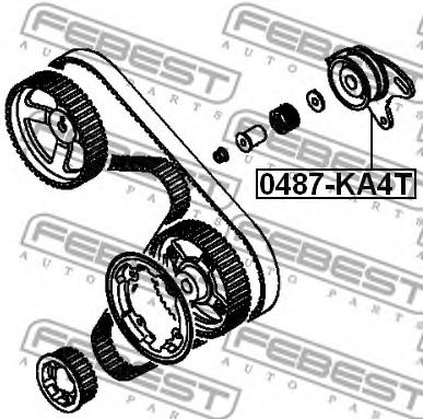 Натяжной ролик ремня ГРМ FEBEST 0487-KA4T - Фото 1