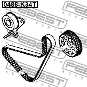 Направляющий / паразитный ролик ремня ГРМ FEBEST 0488-K34T - Фото 1