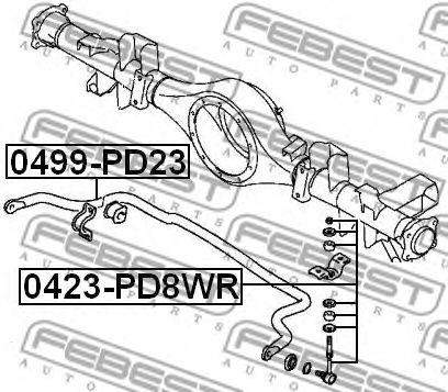 Комплект стабілізатора FEBEST 0499-PD23 - Фото 1