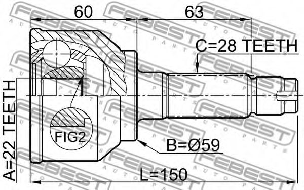 ШРУС FEBEST 0510-042 - Фото 1