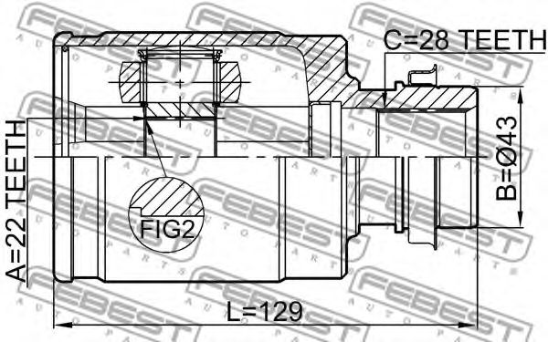 ШРУС FEBEST 0511-BL16MTRH - Фото 1