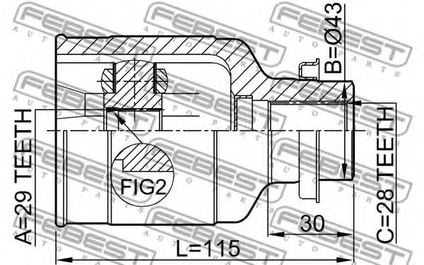 ШРУС FEBEST 0511-CPRH - Фото 1