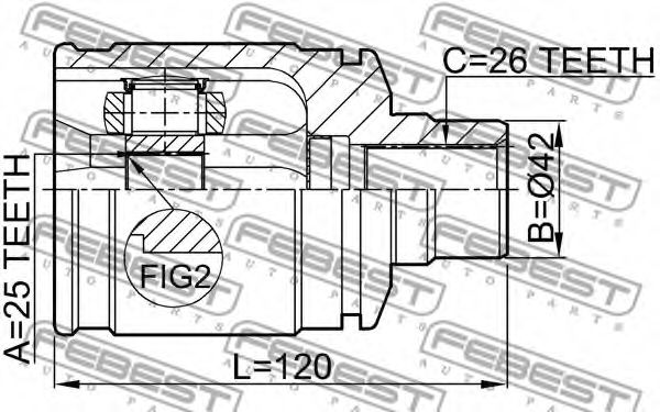 ШРКШ FEBEST 0511-GDRH - Фото 1