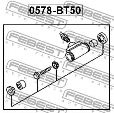 Колесный тормозной цилиндр FEBEST 0578-BT50 - Фото 1
