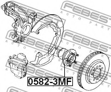 Ступица колеса FEBEST 0582-3MF - Фото 1
