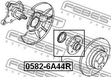 Ступица колеса FEBEST 0582-6A44R - Фото 1