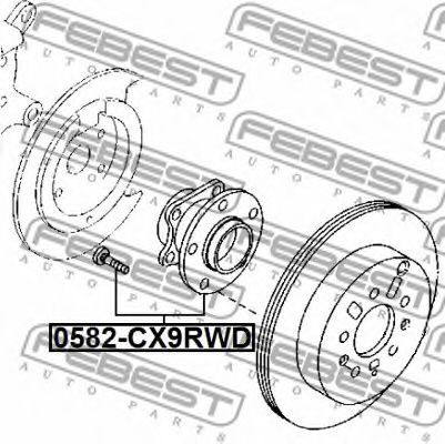 Ступица колеса FEBEST 0582-CX9RWD - Фото 1