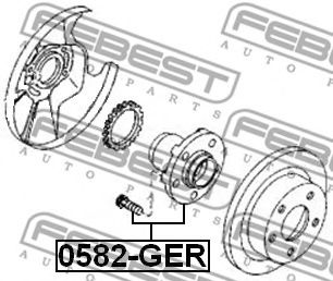 Ступица колеса FEBEST 0582-GER - Фото 1