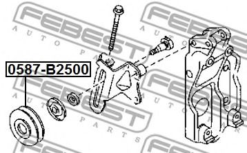 Натяжной ролик поликлинового ремня FEBEST 0587-B2500 - Фото 1