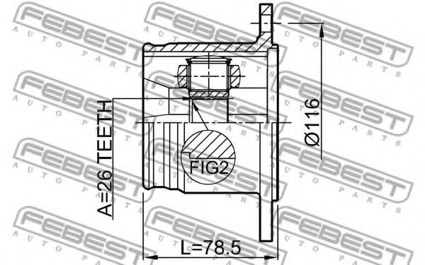 ШРУС FEBEST 0711-JBR - Фото 1