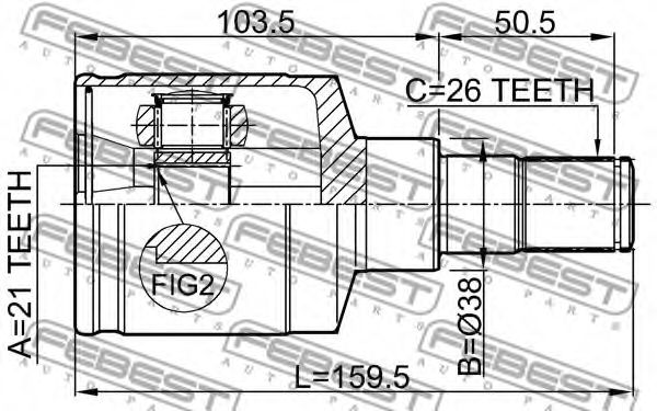 ШРУС FEBEST 0711-LNLH - Фото 1
