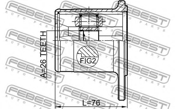 ШРУС FEBEST 0711-SX4R - Фото 1