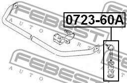 Тяга / стійка стабілізатора FEBEST 0723-60A - Фото 1