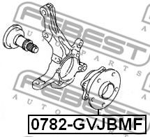 Ступица колеса FEBEST 0782-GVJBMF - Фото 1