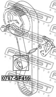 Натяжной ролик ремня ГРМ FEBEST 0787-SF416 - Фото 1