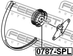 Натяжной ролик поликлинового ремня FEBEST 0787-SPL - Фото 1