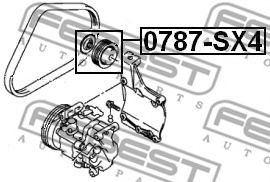 Натяжной ролик поликлинового ремня FEBEST 0787-SX4 - Фото 1