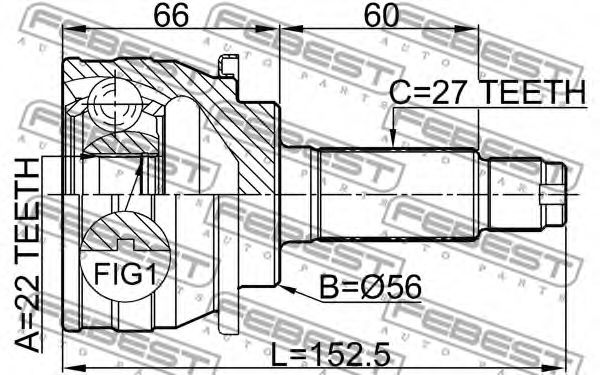 ШРУС FEBEST 0810-007 - Фото 1