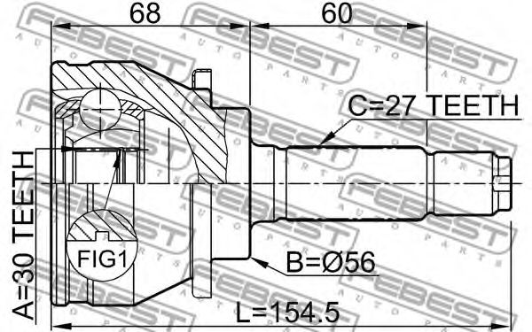 ШРУС FEBEST 0810-008 - Фото 1
