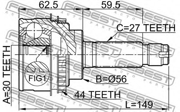 ШРУС FEBEST 0810-026A44 - Фото 1