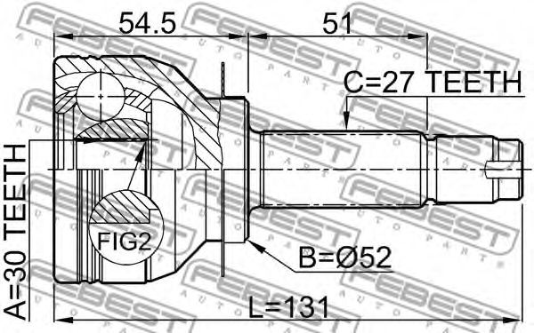 ШРКШ FEBEST 0810-B13 - Фото 1
