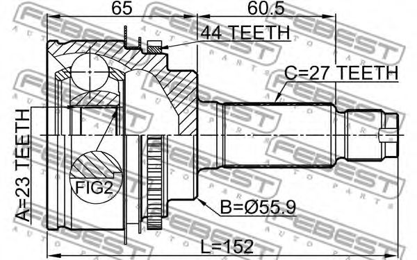 ШРКШ FEBEST 0810-S11A44 - Фото 1
