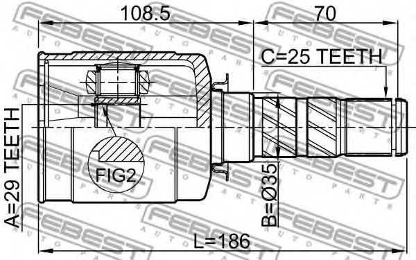 ШРКШ FEBEST 0811-B13 - Фото 1
