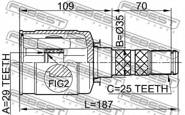 ШРКШ FEBEST 0811-B9 - Фото 1