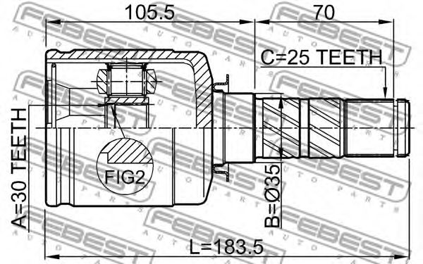 ШРКШ FEBEST 0811-S11 - Фото 1