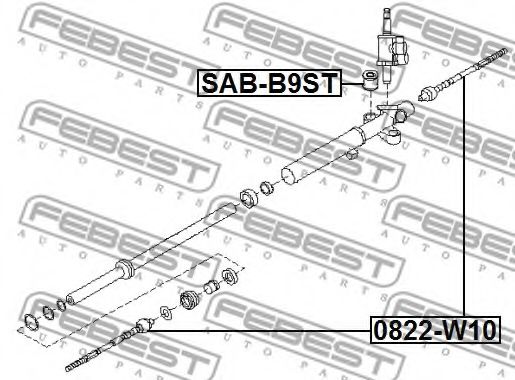 Рулевая тяга FEBEST 0822-W10 - Фото 1