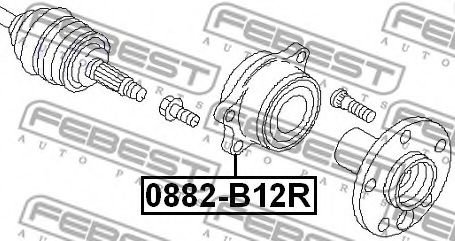 Ступица колеса FEBEST 0882-B12R - Фото 1