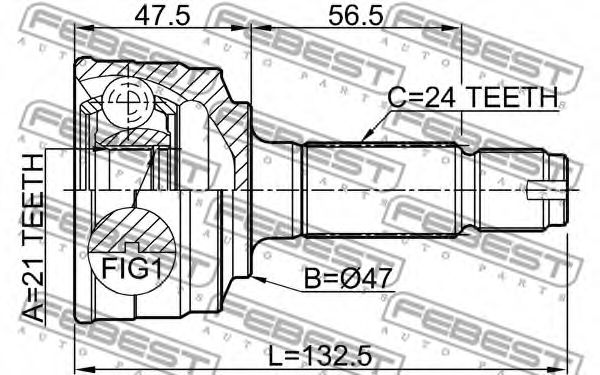 ШРУС FEBEST 0910-M200 - Фото 1