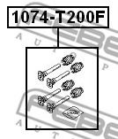 Направляючий болт, корпус скоби гальма FEBEST 1074-T200F - Фото 1