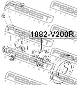 Ступица колеса FEBEST 1082-V200R - Фото 1
