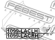 Монтажный комплект, капот двигателя FEBEST 1099-LACLH - Фото 1